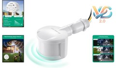 Listed 180° Motion Sensor Detector for Floodlights 120V Adjustable Range