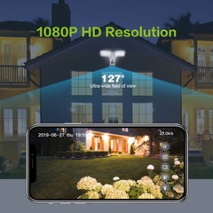 Waterproof Smart Outdoor IP Camera 1080p Security Camera Wifi Floodlight Camera