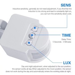 2pcs New PIR Motion Sensor Switch infrared wall mount switch AC 110-240V
