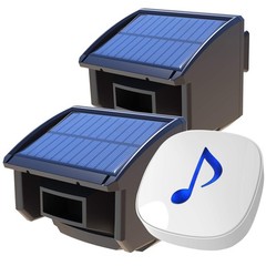 Solar Wireless Driveway Alarm System-1/4 Mile Long Transmission Range-Solar P…