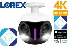 🔥 Lorex 4K Dual-Lens WiFi Security Camera Smart Security Lightin 32GB W891UAD-E