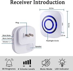 Long Range Wireless Driveway Alarm Motion Sensor System with 4 Detectors
