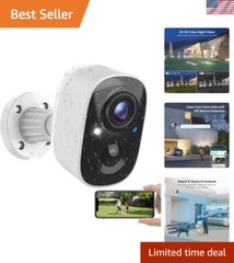Worry-Free Indoor/Outdoor Wireless Camera with Cloud Storage & Siren Alerts
