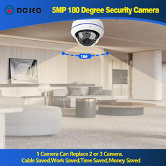 5MP 4MP 180 Degree Wide Angle Dome Security Camera HD-TVI/CVI/AHD/960H Analog 4