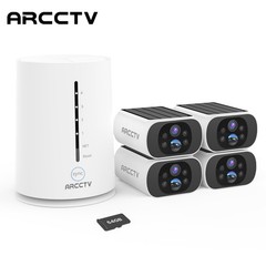 ARCCTV WiFi6 Solar Security CCTV System Outdoor Wireless 2K HD Color Night Video