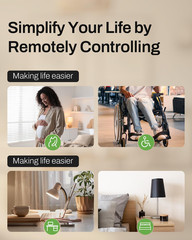 Wireless Remote Control Outlet with 2 Individual Switch Control, Compact Design