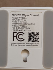 WYZE Cam v4 2.5K Camera with USB Cable and Power Adapter
