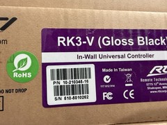 RTi RK3-V RKV3 In Wall Universal Touchscreen Controller Gloss Black (PRICE FOR 1