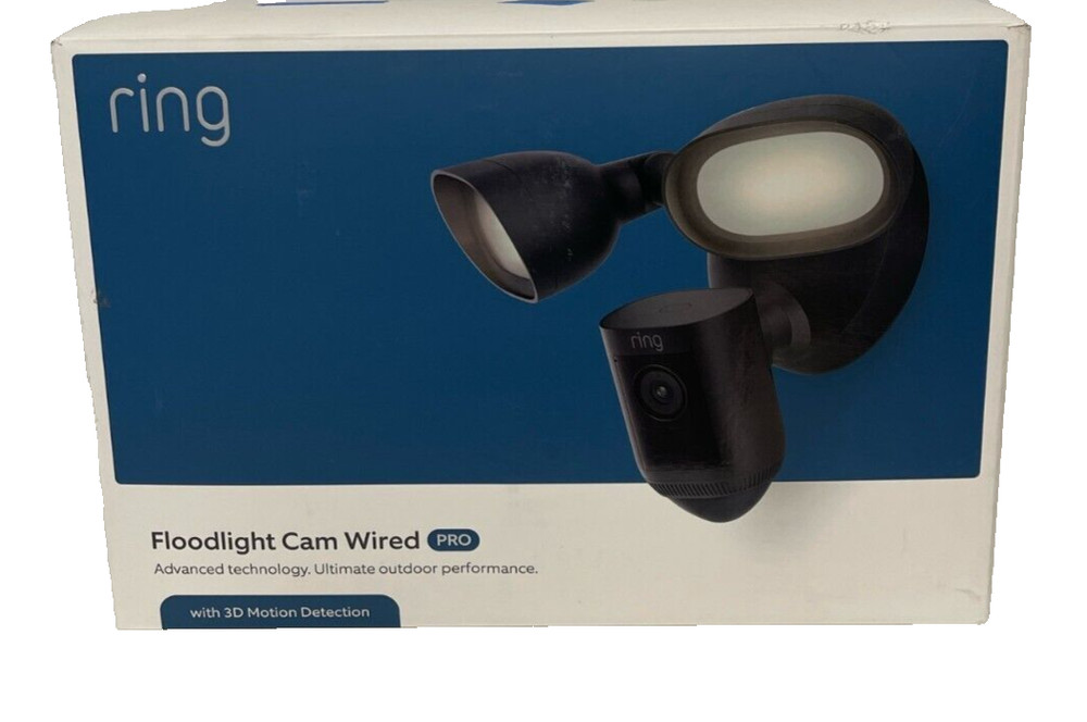 Ring Security Floodlight Cam Wired Pro (3rd gen) Black, Open Box