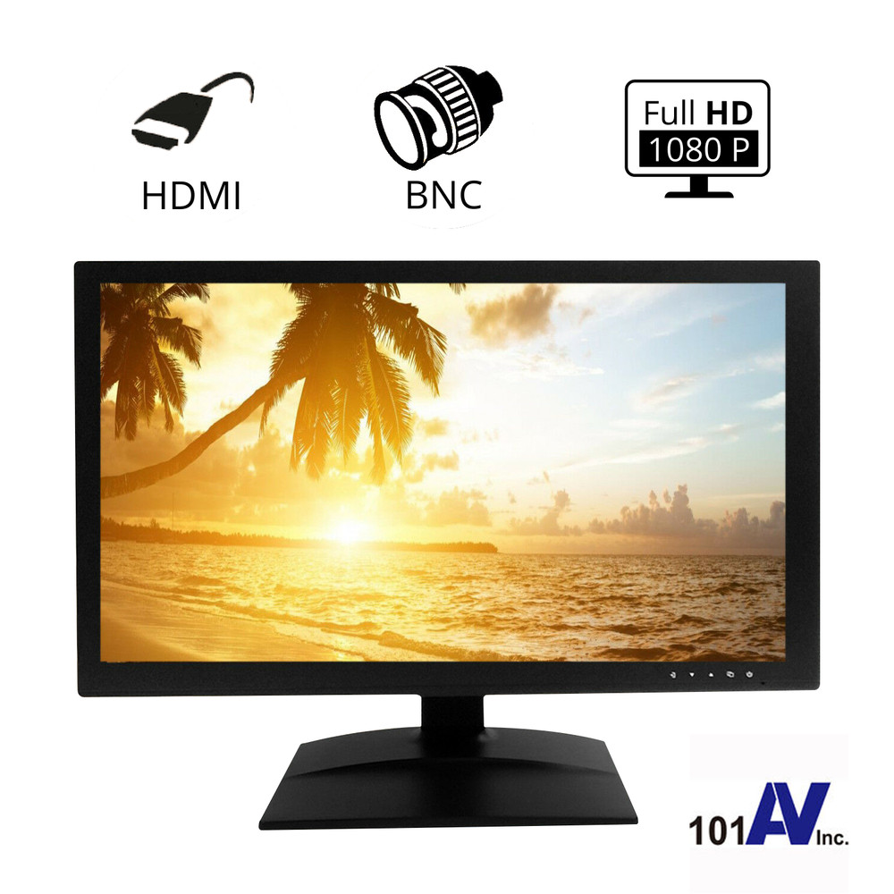 18.5″ HD Surveillance Security Monitor LED LCD HDMI Looping BNC In/Output