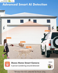 Wifi Security Cameras Wireless Outdoor, 2K Battery Powered Home Security Camera