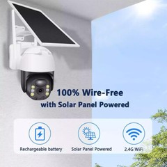 2Pack Solar Security Cameras System Wireless Outdoor Battery Powered WiFi Camera