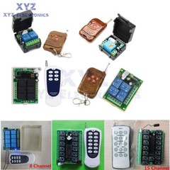 1/2/4//6/8/12/15 Channel Wireless RF Remote Control DC 12V Transmitter+ Receiver
