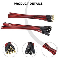50/5Pairs 2.1mm x 5.5mm M & F DC Pigtail Connectors and 12V Power Supply Adapter
