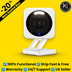 ✅ Wyze Cam V4 2.5k QHD Wired Camera with Integrated Spotlight – White ✅