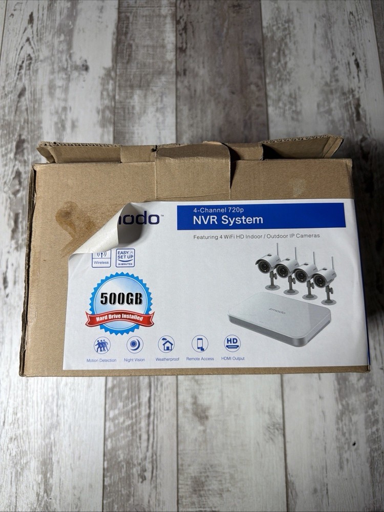 Zmodo 8 Channel 1080p Wireless NVR System 4 Cameras Night Vision 500GB-S