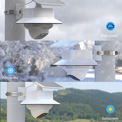 Pipe/Rod Mounting & Sun Rain Shade Cover for eufy SoloCam E30,4G LTE Cam S330