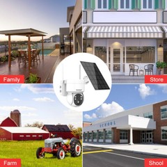 Powerful 1080P HD Wifi Solar Security Camera Full Color Night Vision IP66, ICSee