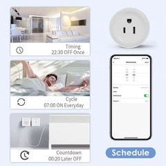 Tuya Smart Wifi Plug US Standard Wireless Outlet 10A Remote Control Smart Home**