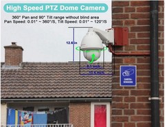 Auto Tracking PTZ IP Live Camera 36x Optical Zoom 8mp 3840×2160 Outdoor IP66