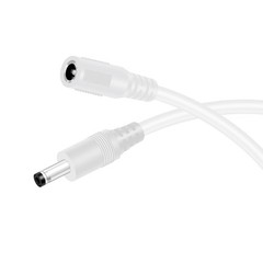 White 18 AWG 10Ft DC Power Extension Cable 5.5×2.1mm Male To Female Plug Cord
