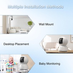 3K Indoor with 64GB Card, Human/Pet/AI Detection, Dog/Cat/Pet Indoor with APP…