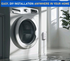 WiFi Water Leak Detector, Flood Water Sensor with Cable, 85dB Audio/App/SMS/E…