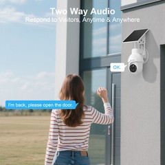 ANRAN Wireless Solar Security Camera System 360° PTZ 5MP WIFI Outdoor Audio Cams