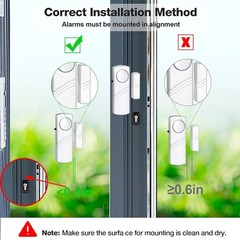 Durable 90dB Wireless Security Alarms – Perfect for Home, Office, Kids’ Safety