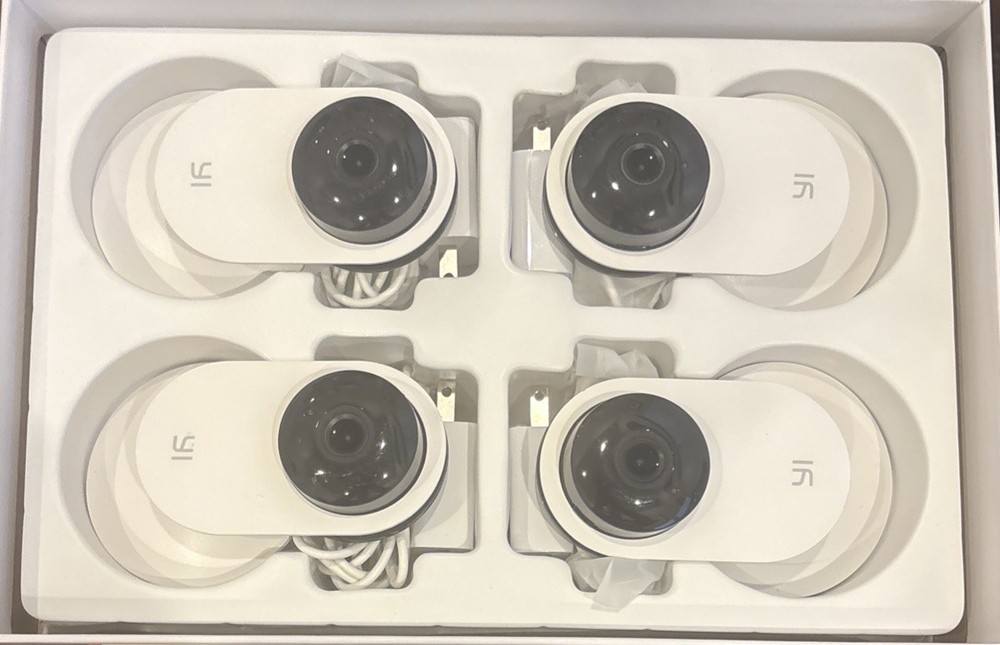 YI 2MP 1080p Full HD Wireless IP Security Camera – White – 4 Pieces – USED