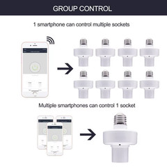 Tuya WiFi Smart Lamp Socket Zigbee Light Holder Adapter On Off Timing Countdown