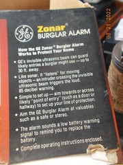GE Zonar Burglar Alarm 8250-003 9V Portable Device 85dB Ultrasonic