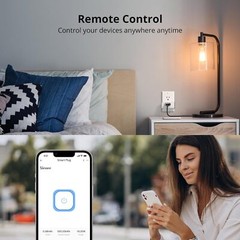 4 Pack SONOFF Smart Plug, Wi-Fi Plug, App Remote Control with Energy Monitoring