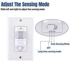 110-240V Automatic PIR Occupancy Motion Sensor Light Switch Auto On/Off Infrared