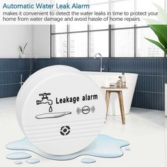 2 Pack Water Leak Detector 90 Db Flood Detection Auto Alarm Sensor For Bathrooms