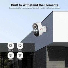 2 Pack Wireless Security Camera Smart Night Vision Outdoor 2.4G WiFi Cameras