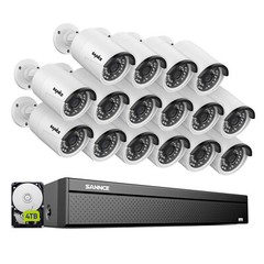 SANNCE 8CH 16CH 4K NVR 3MP PoE Security IP Camera System Two Way Audio AI Detect