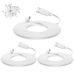 3-Pack 10 ft Cable for WYZE Cam Pan V3 Camera, Outdoor Power Adapter, 90…