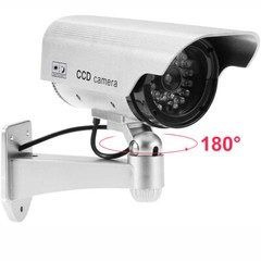 Fake Camera Surveillance CCTV Dome Home Security Blink Flashing LED Light IP54
