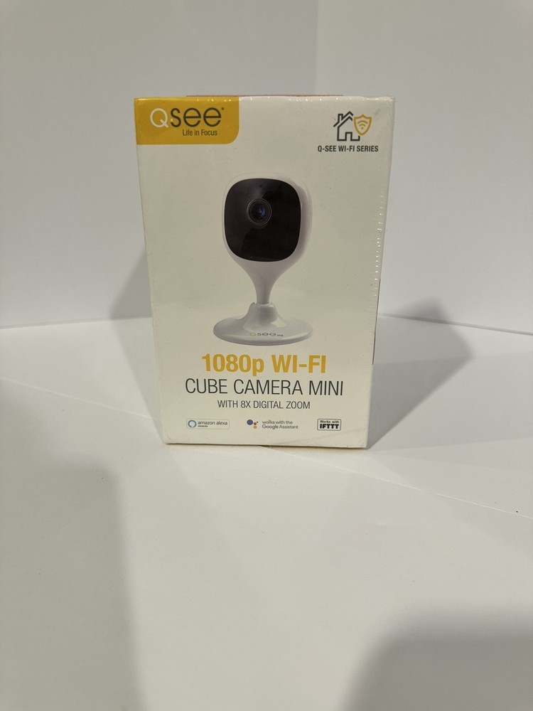 New Q-See QCW2MP Wi-fi 1080P Home Mini Cube Surveillance Camera W/ Night Vision