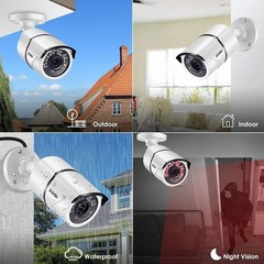 ZOSI HD 2MP 1080P CCTV Outdoor Security TVI Bullet Camera 120ft NightVision IP66
