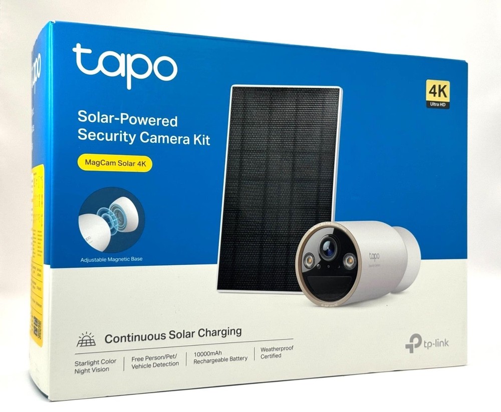 TP Link Tapo MagCam 4K C460 kit Outdoor Wireless Battery Camera & Solar Panel