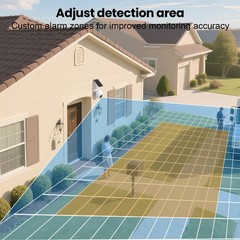 ARCCTV WIFI Solar Battery 4MP Wireless PTZ Security Camera Outdoor PIR Detection