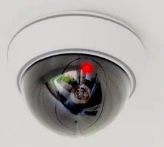 SABRE Fake Security Camera Dome Style Decoy with Flashing Red LED Light -HS-FSCD