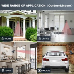 HTZSAFE Owl Home Security Wireless Driveway Alarm 1 Receiver + 2 Sensors