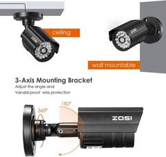 Zosi 2AK-2116E-D-US Fake Bullet Camera 2 pack battery operated – Lights up – New