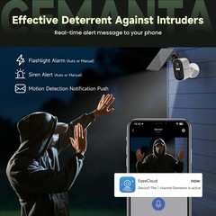 2.5K 4MP Security Camera Wireless Outdoor, Free Cloud Storage, 2.4G/5Ghz WiFi…