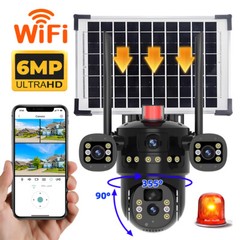 Upgraded Solar Battery Powered Wireless WiFi Outdoor PTZ Home Security Camera US