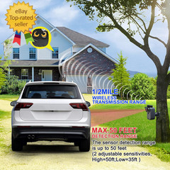 Driveway Alarm- 1/2 Mile Long Range Wireless Driveway Alarm Outdoor Weather Resi