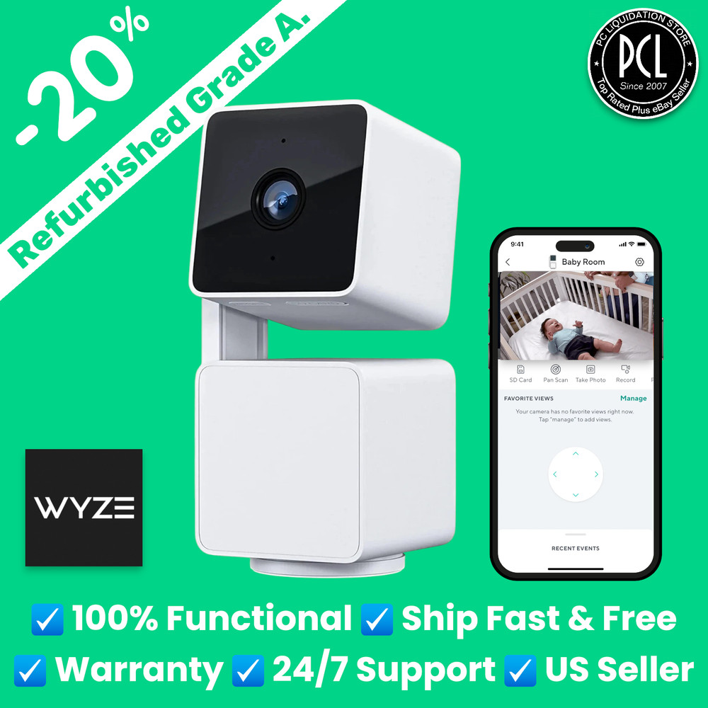 ✅ Wyze Baby Monitor Camera Pan/Tilt/Zoom Wifi 1080p 2-Way Audio (Cam Pan v3) ✅